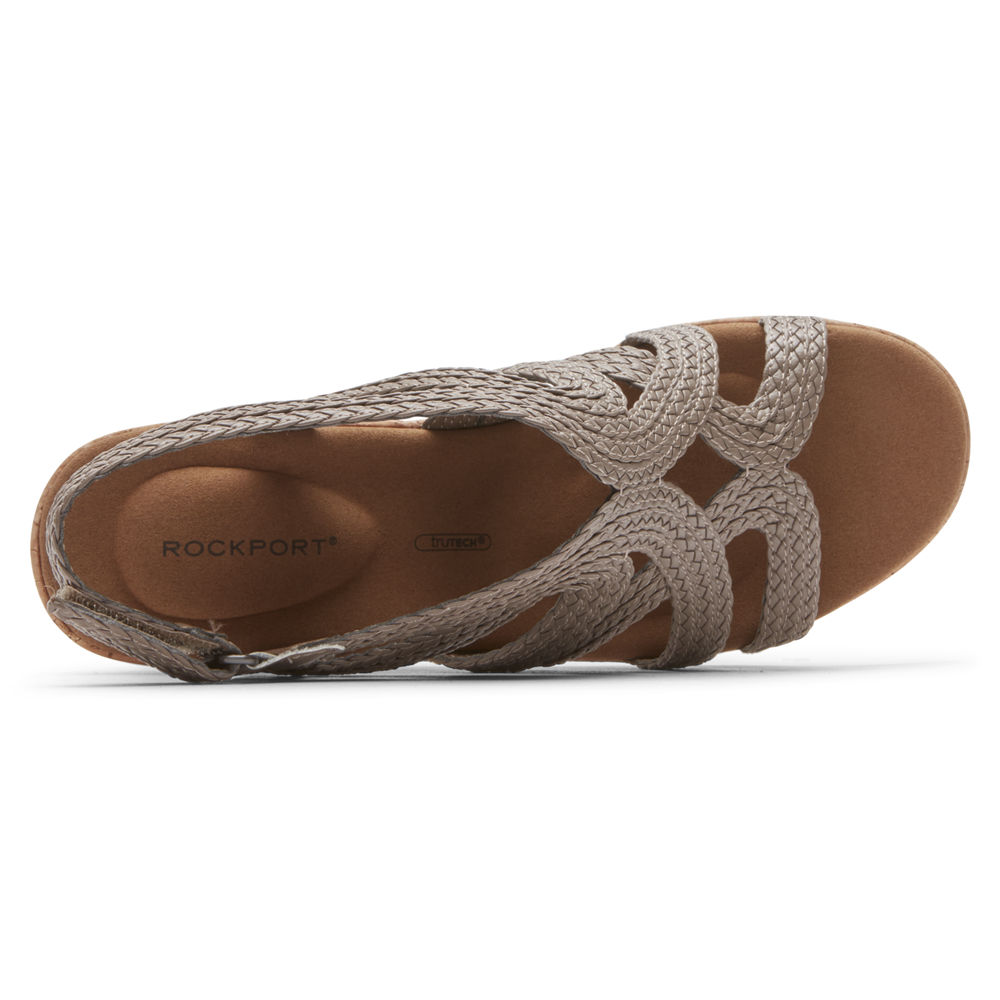 Rockport Sandaler Dame Grå - Briah Braided - FQYS38107